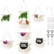 4 Tier Hanging Fruit Basket for Kitchen, Beige Boho Cotton Rope Crocheted Fruit Holder for Bathroom Bedroom, Detachable Wall Hanging Basket Shelves Over Door Organizer for Fruits Veggie Plant Decor